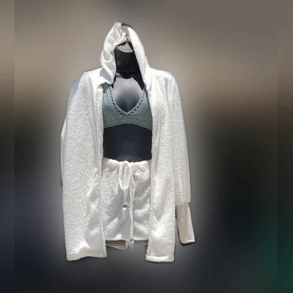 Fuzzy jacket 2 pc set